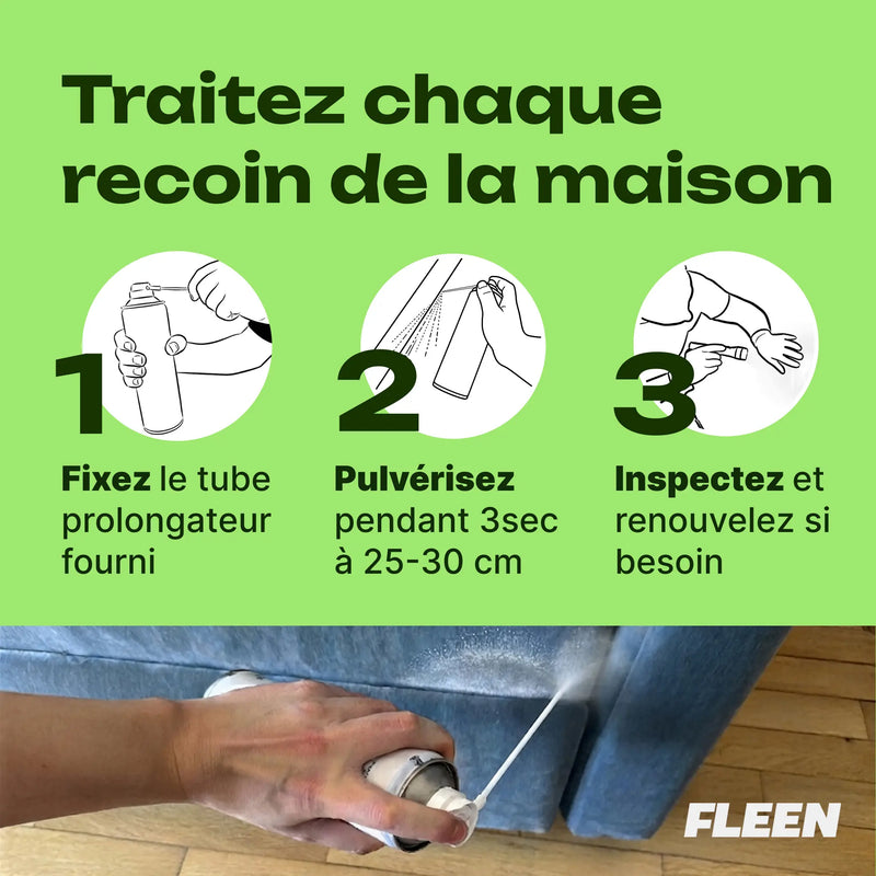 utilisation bombe de froid cryogénique punaise de lit