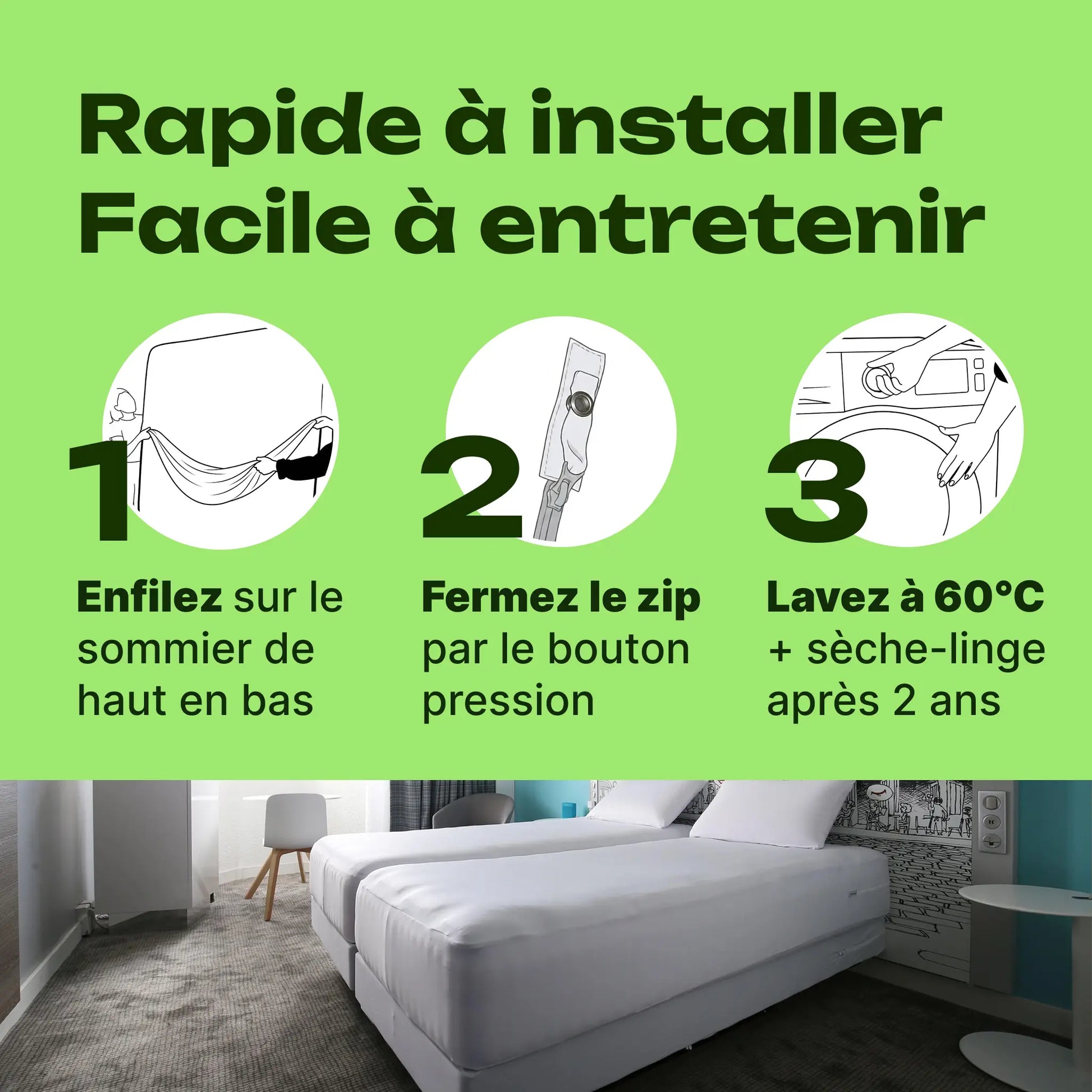 housse lit bébé anti-punaise de lit utilisation
