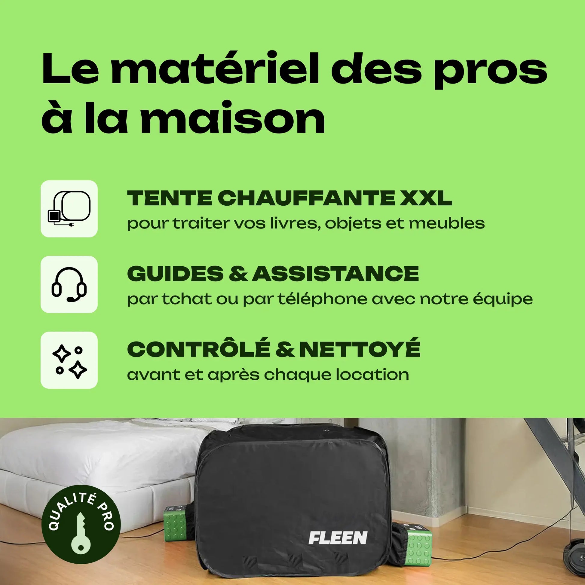 location tente chauffante punaise de lit garanties