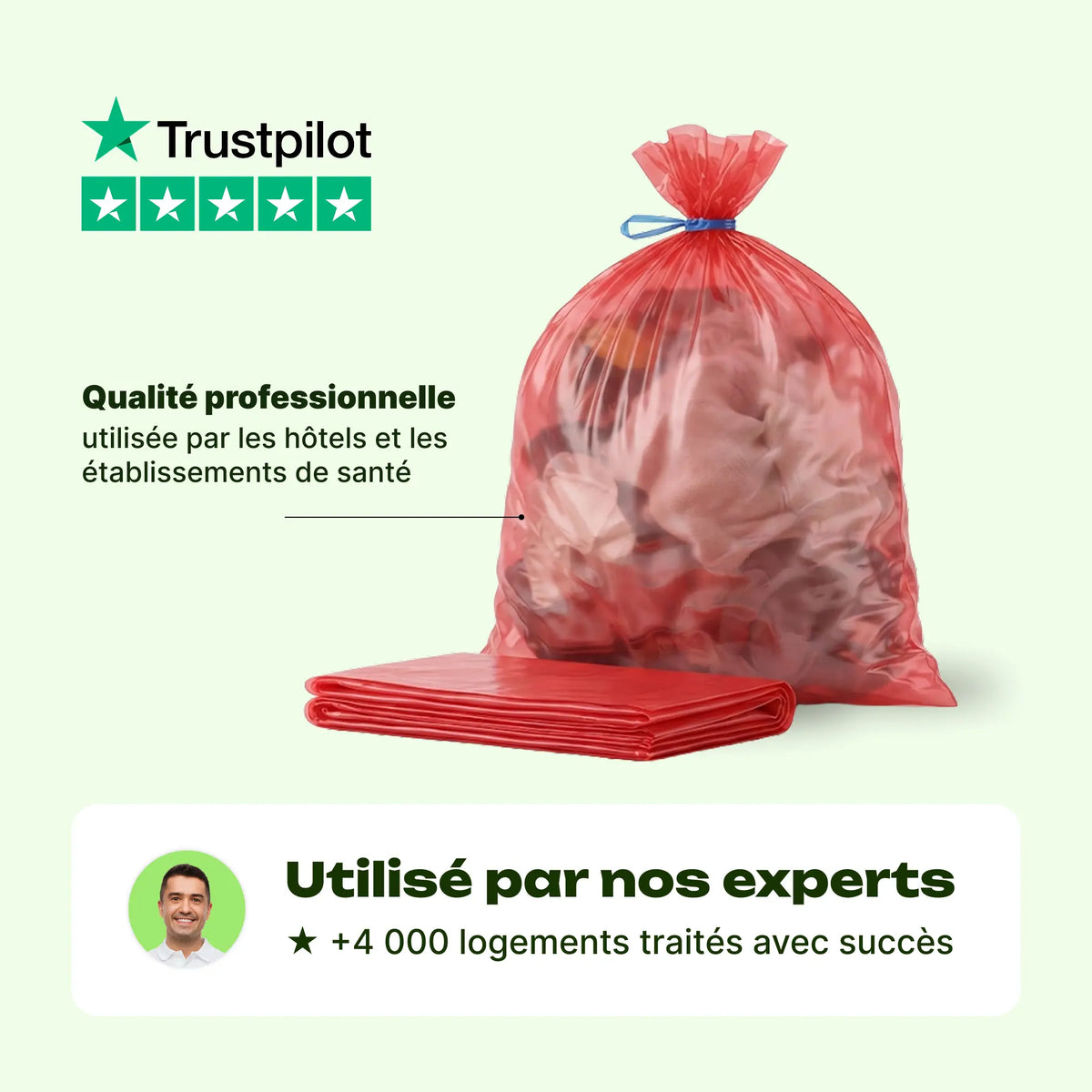sac hermétique hydrosoluble punaise de lit pack
